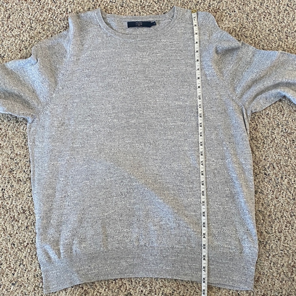 J. Crew Men's Light Gray Crewneck Sweater Dadcore - Picture 5 of 5